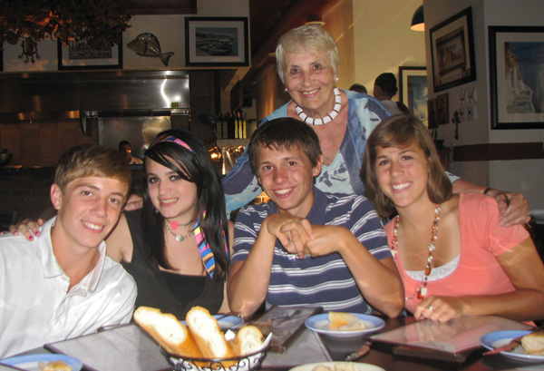 Grandmere with Max, Britt ,Blake and Jenna